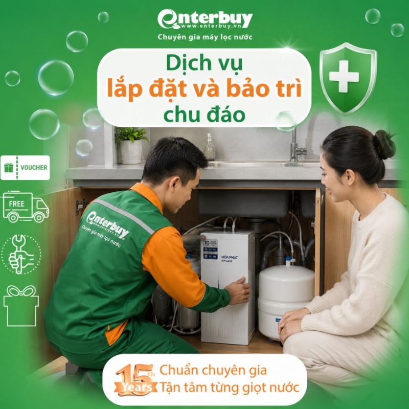 Máy lọc nước RO để gầm Hòa Phát HPU416