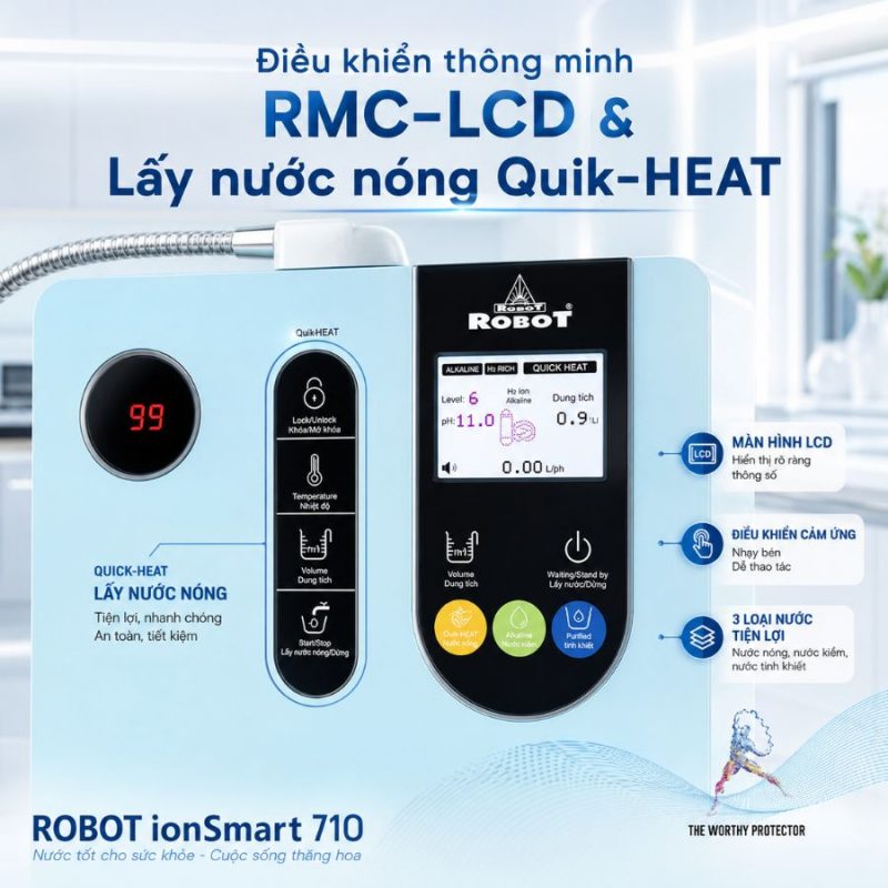 Máy lọc nước điện giải iON kiềm Robot ionSmart 710