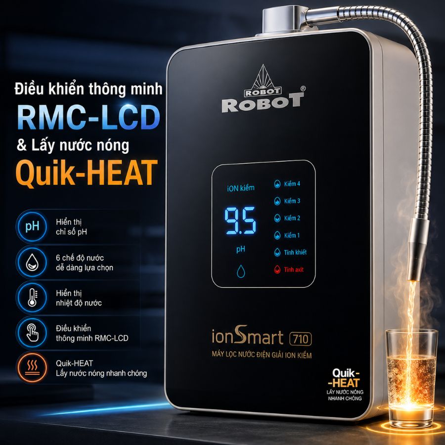 Điều khiển thông minh RMC-LCD & Lấy nước nóng Quik-HEAT