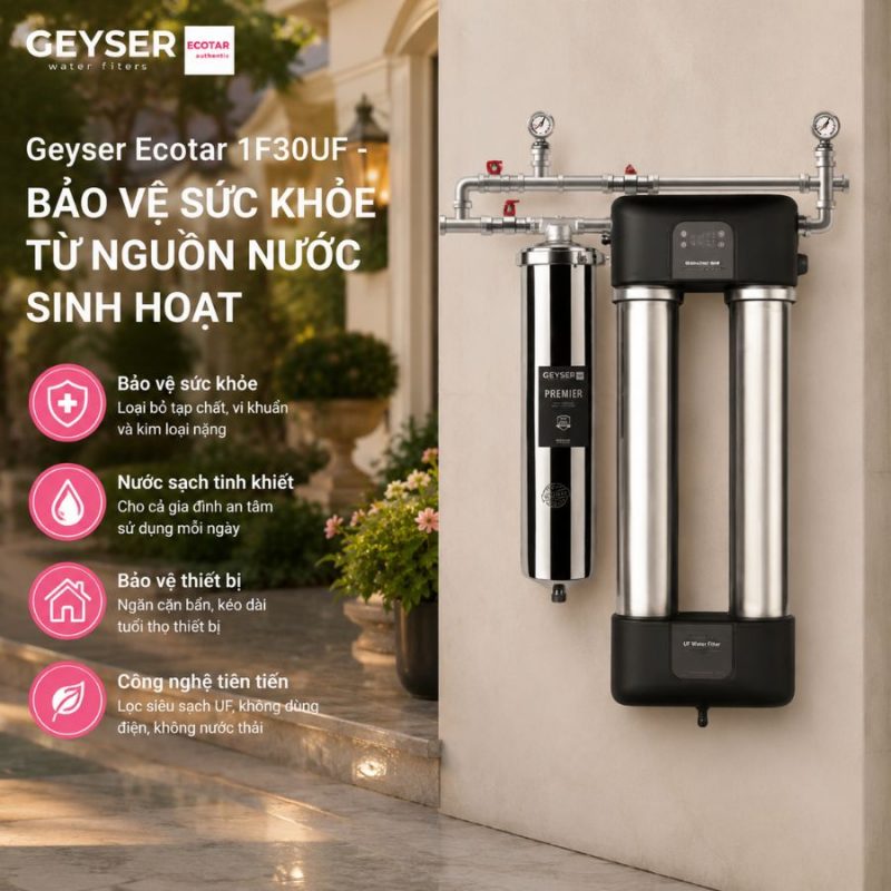 Lọc tổng đầu nguồn Geyser Ecotar 1F30UF