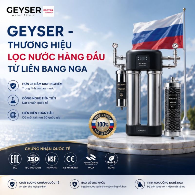 Lọc tổng đầu nguồn Geyser Ecotar 1F30UF
