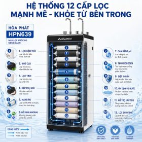 Máy lọc nước RO nóng lạnh Hòa Phát HPN639