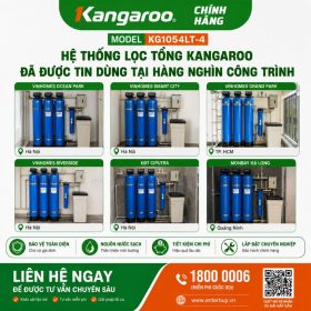 Bộ lọc tổng Kangaroo 4 cấp KG1054LT-4 van tự động 1000l/h siêu lọc