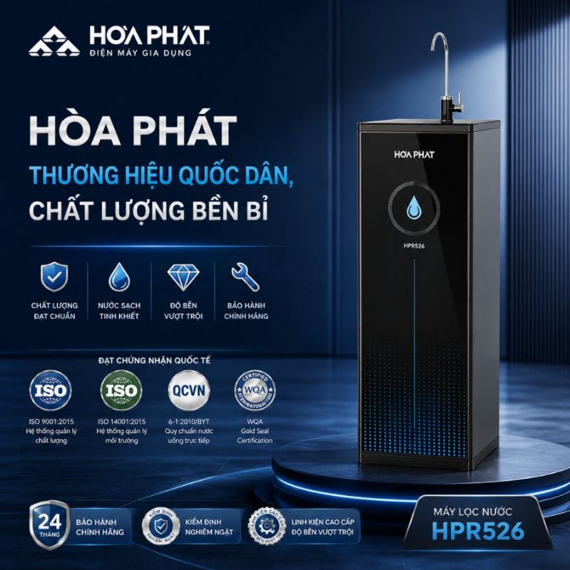 Máy lọc nước Hòa Phát HPR526 - 11 Lõi lọc