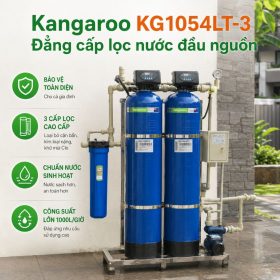 Bộ lọc tổng Kangaroo 3 cấp KG1054LT-3 van tự động 1000l/h siêu lọc