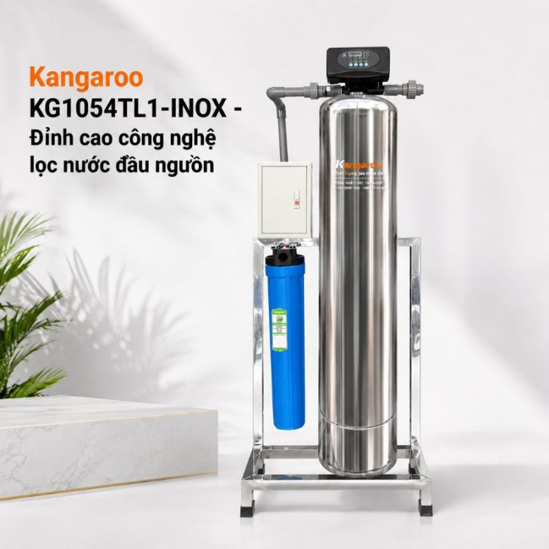 Bộ lọc tổng đầu nguồn gia đình KG1054TL1-INOX, Van tự động
