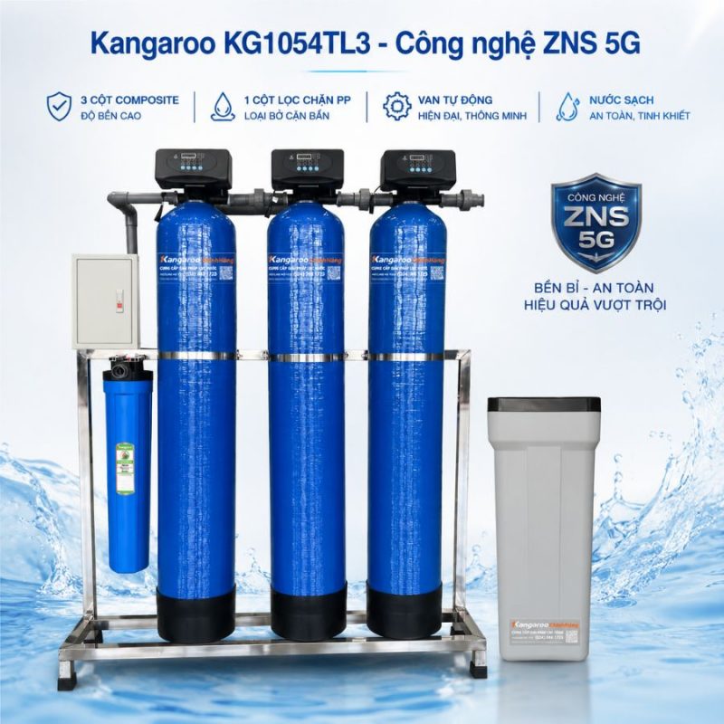 Bộ lọc tổng đầu nguồn gia đình KG1054TL3, Van tự động, Xử lý Canxi