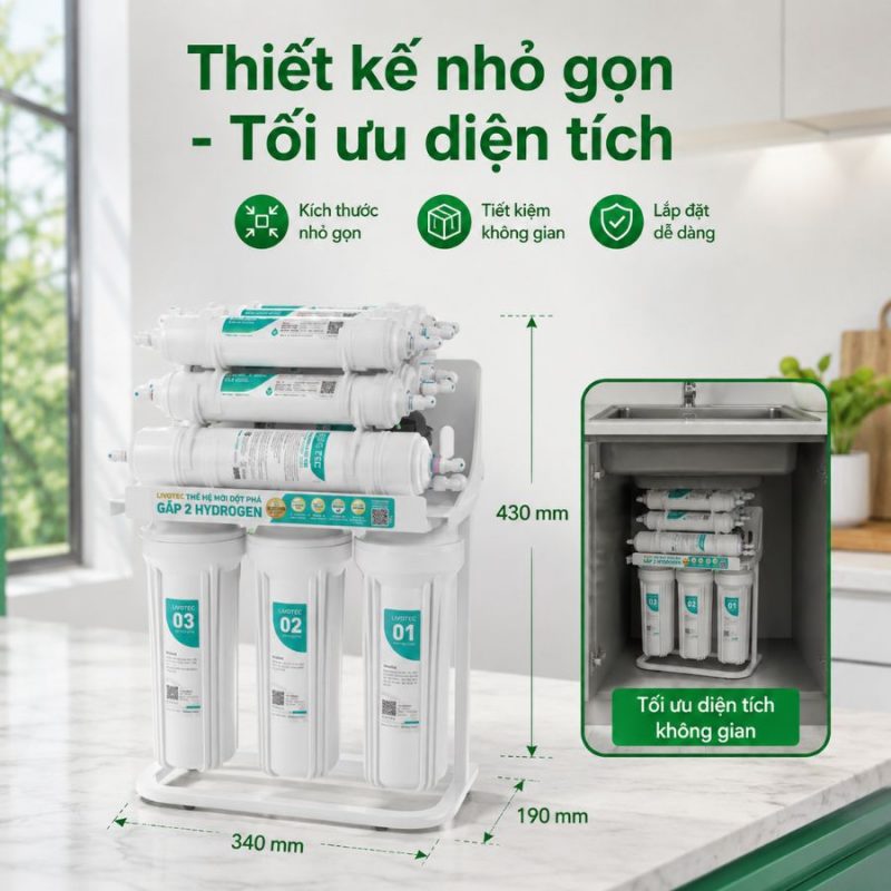 Máy lọc nước Karofi Livotec 218 - Hydrogen 10 Lõi Mới 2026