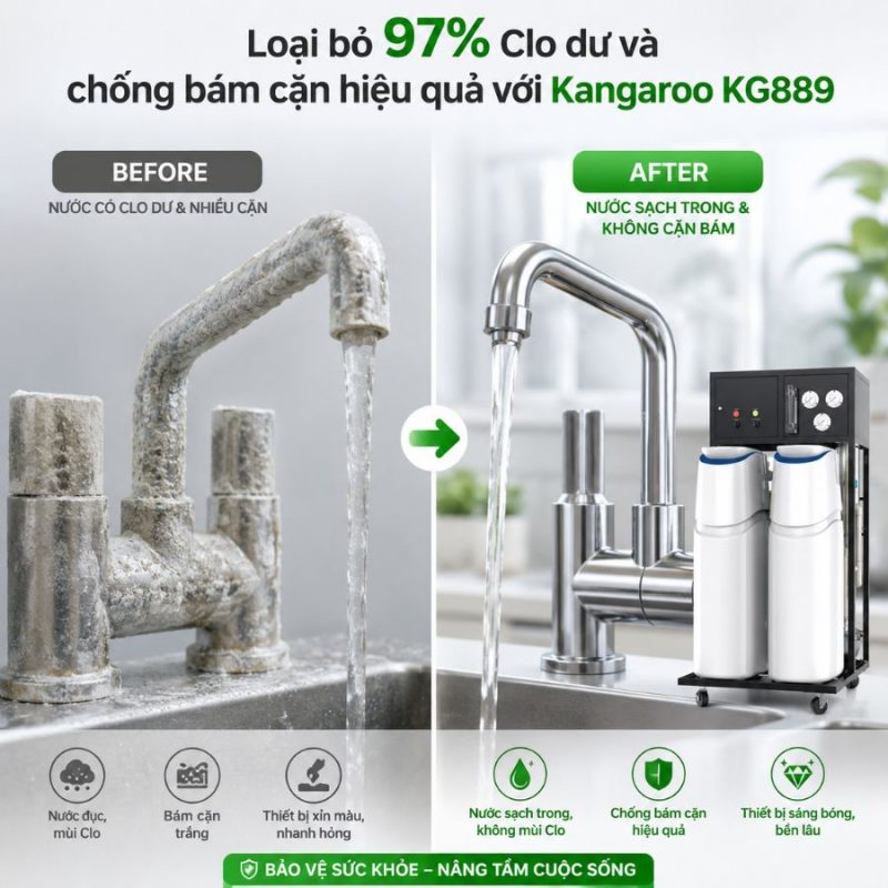 Máy lọc nước tổng đầu nguồn Kangaroo KG889 - chất lượng