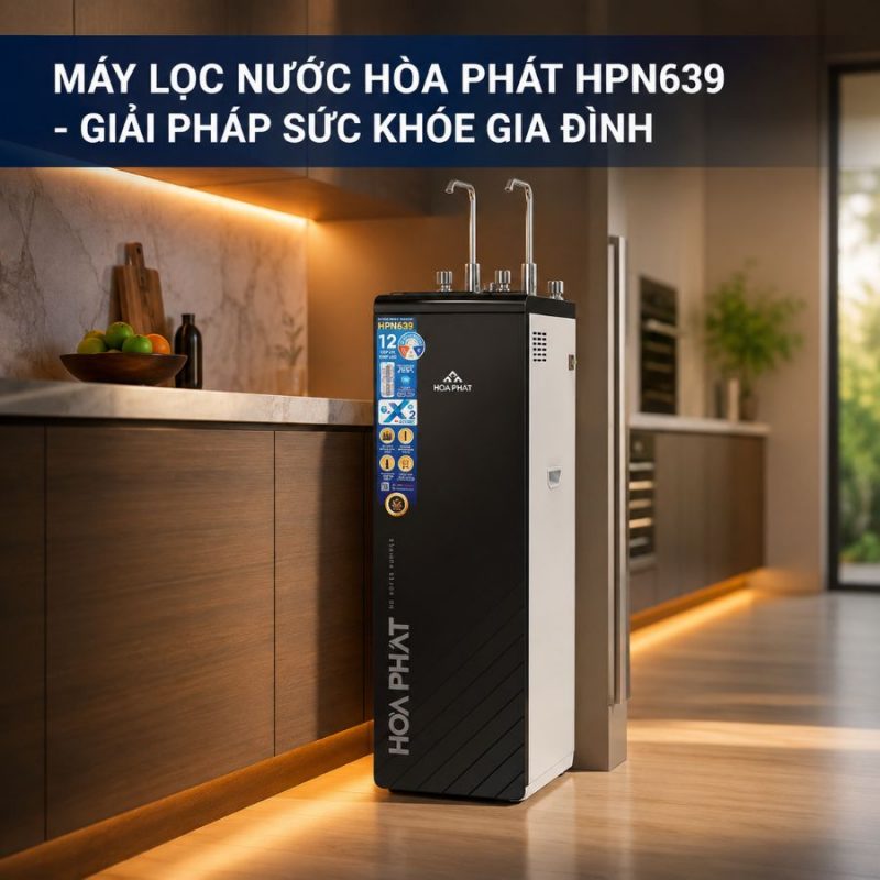 Máy lọc nước RO nóng lạnh Hòa Phát HPN639
