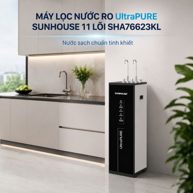 Máy lọc nước RO UltraPURE SUNHOUSE 11 lõi SHA76623KL