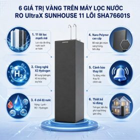 Máy lọc nước RO UltraX SUNHOUSE 11 lõi SHA76601S