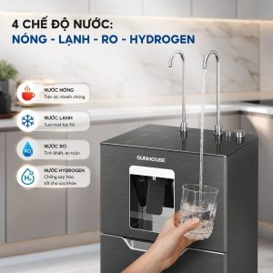 Máy lọc nước Sunhouse UltraX SHA76668SH với 4 chế độ nước tiện lợi