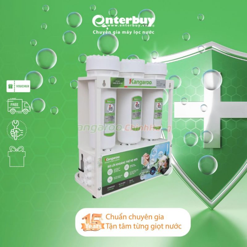 Máy lọc nước Kangaroo Hydrogen KGHP12K - 12 Lõi Mới 2026