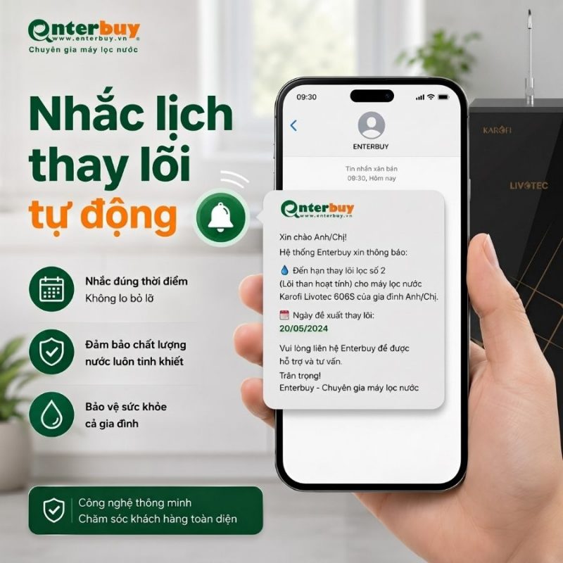 Máy lọc nước Karofi Livotec 606S - Mẫu Mới 2026