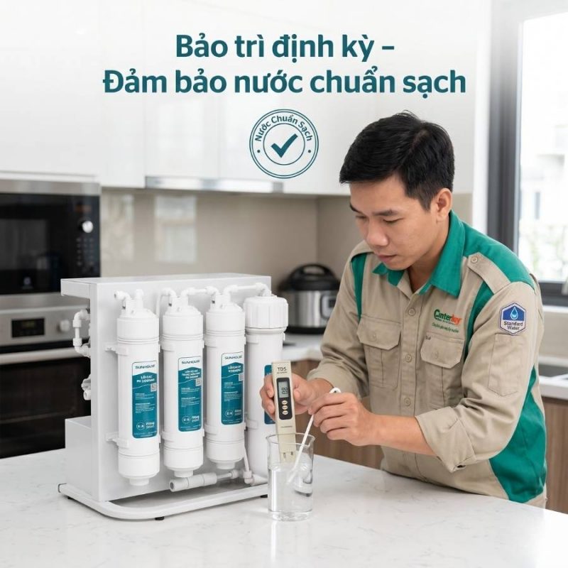 Máy lọc nước RO không vỏ Sunhouse 10 lõi SHA8201KV
