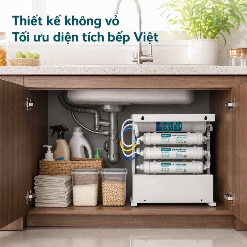 Máy lọc nước RO không vỏ Sunhouse 10 lõi SHA8805U