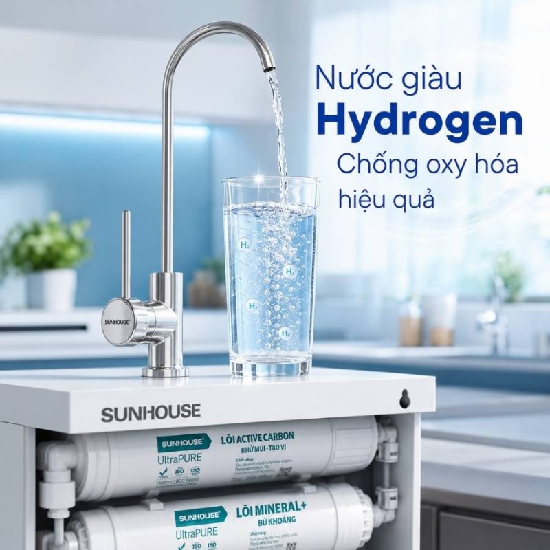 Máy lọc nước RO không vỏ Sunhouse 10 lõi SHA8805U