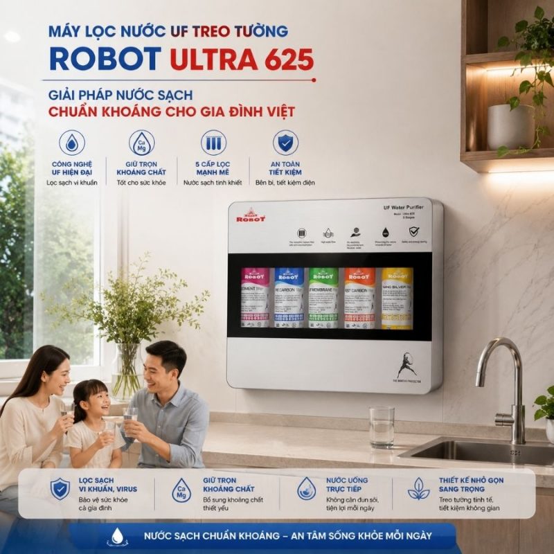 Máy lọc nước UF treo tường Robot ULTRA 625