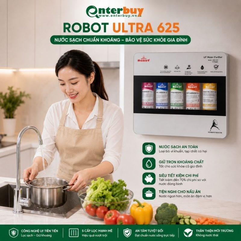 Máy lọc nước UF treo tường Robot ULTRA 625