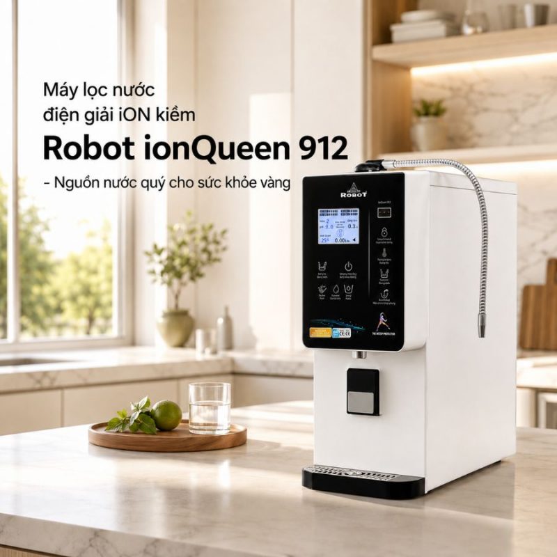 Máy lọc nước điện giải iON kiềm Robot ionQueen 912 bảo hành chính hãng