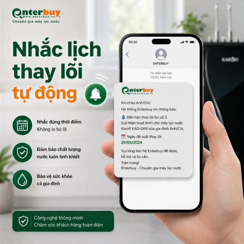 Máy lọc nước nóng lạnh Karofi KAD-D69