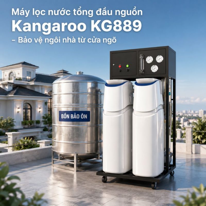 Máy lọc nước tổng đầu nguồn Kangaroo KG889 - chất lượng