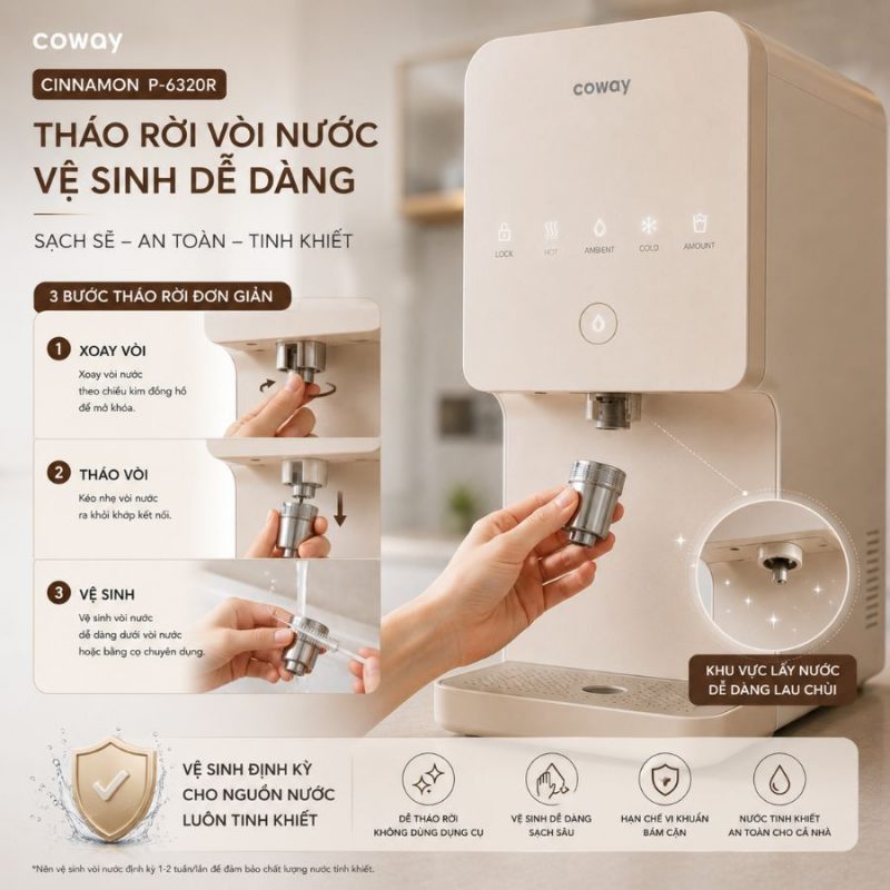 Máy lọc nước Coway Cinnamon P-6320R