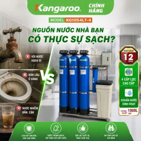 Bộ lọc tổng Kangaroo 4 cấp KG1054LT-4 van tự động 1000l/h siêu lọc