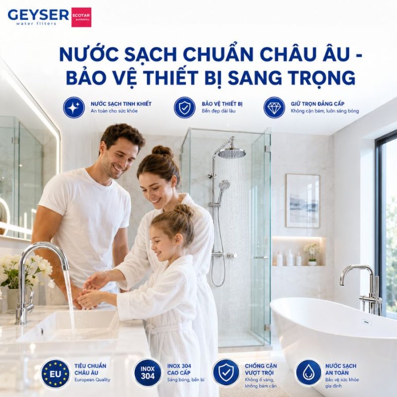 Lọc tổng đầu nguồn Geyser Ecotar 1F20S Smart