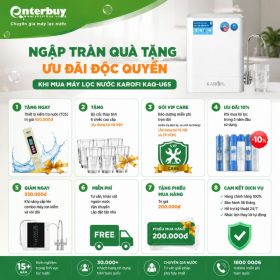 Máy lọc nước Karofi KAQ-U65 - 10 Lõi Mẫu Mới 2026