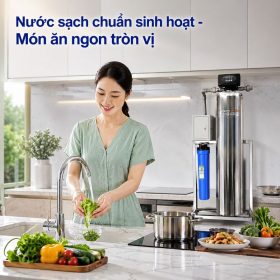 Bộ lọc tổng đầu nguồn gia đình KG1054TL1-INOX, Van tự động