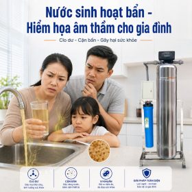 Bộ lọc tổng đầu nguồn gia đình KG1054TL1-INOX, Van tự động