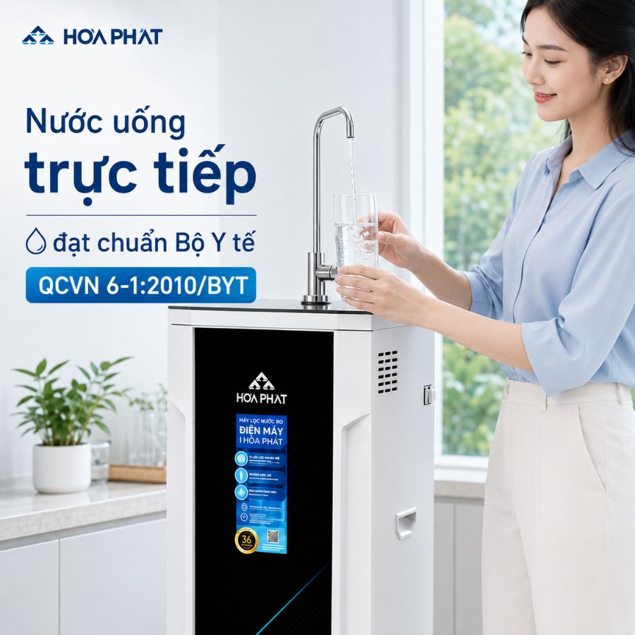 Nước uống trực tiếp đạt chuẩn Bộ Y tế QCVN 6-1:2010/BYT