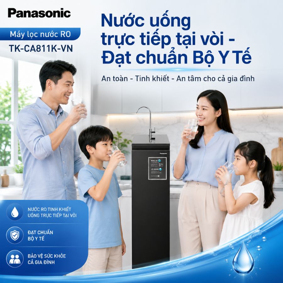 Nước uống trực tiếp tại vòi - Đạt chuẩn Bộ Y Tế