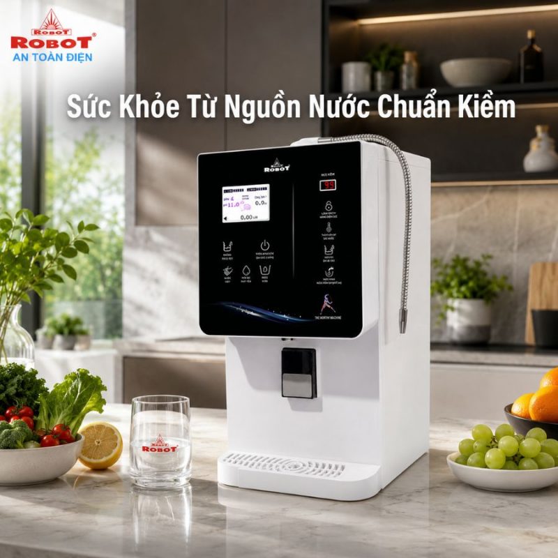Máy lọc nước điện giải ion kiềm Robot ionQueen 1113 mới chính hãng