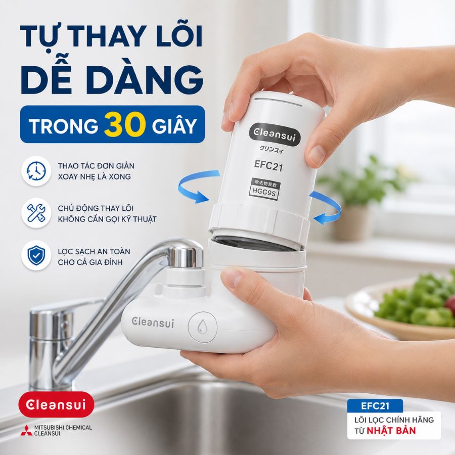 TỰ THAY LÕI DỄ DÀNG TRONG 30 GIÂY