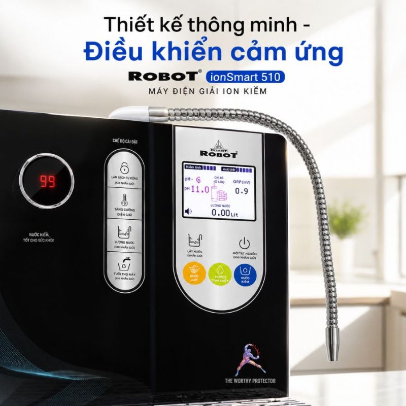 Máy lọc nước điện giải iON kiềm Robot ionSmart 510 dịch vụ VIPCARE