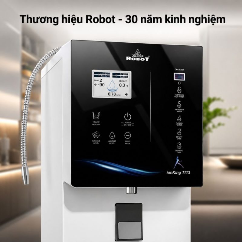 Máy lọc nước iON kiềm Robot ionKing 1113 tạo 13 loại nước tốt