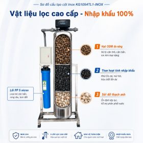 Bộ lọc tổng đầu nguồn gia đình KG1054TL1-INOX, Van tự động