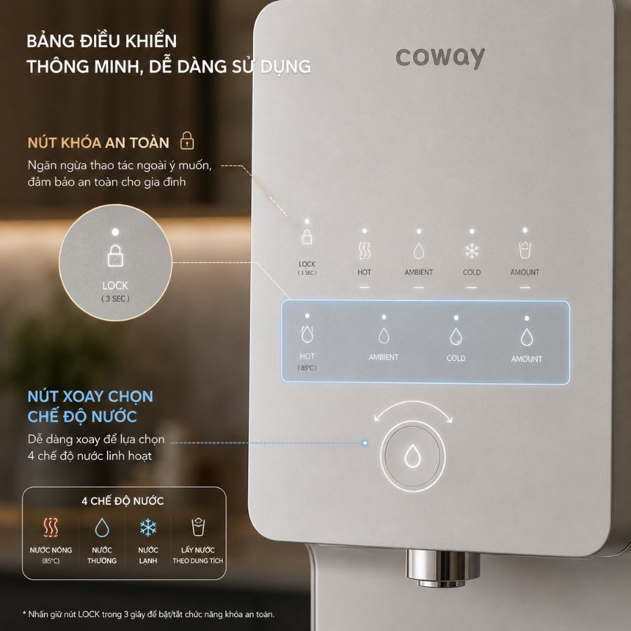 Cận cảnh bảng điều khiển của máy