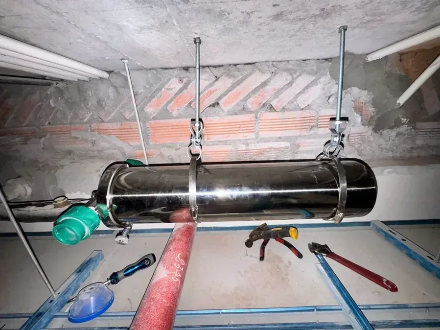 Lọc tổng Geyser lắp âm trần trong không gian kỹ thuật căn hộ chung cư