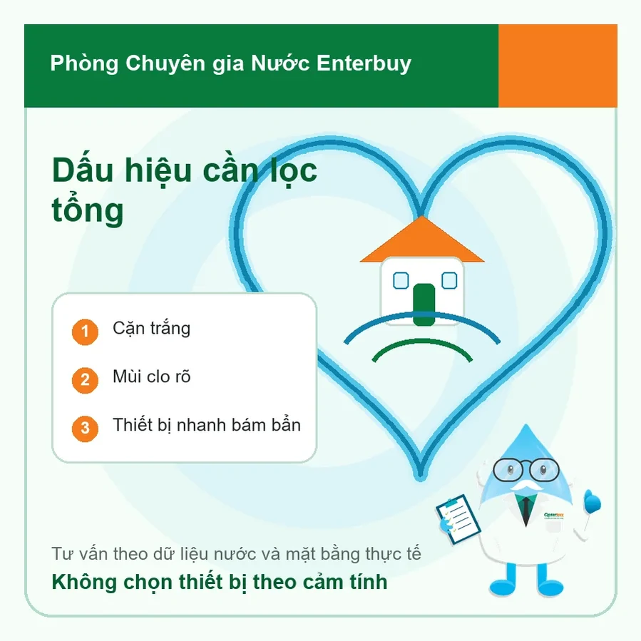 Bảy dấu hiệu nước máy chung cư cần khảo sát lọc tổng