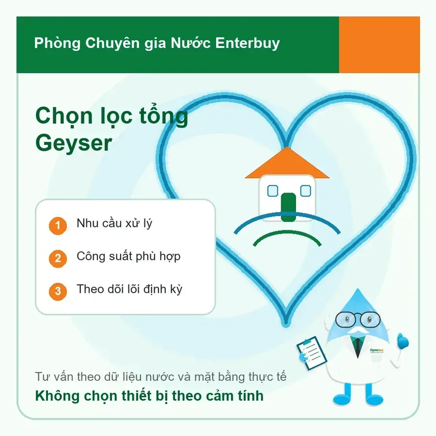 Minh họa chuyên gia nước Enterbuy cho bai 13 loc tong geyser phu hop voi can ho nao