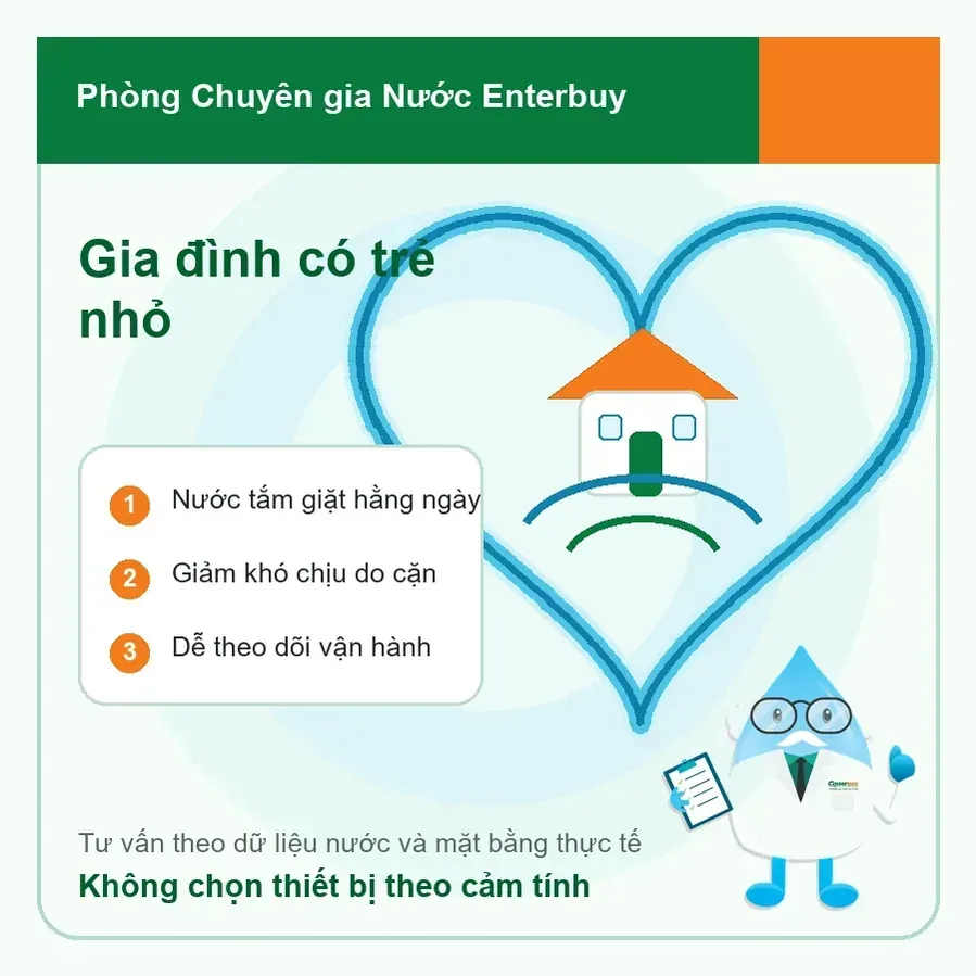 Minh họa chuyên gia nước Enterbuy cho bai 18 checklist chon he loc tong cho gia dinh co tre nho