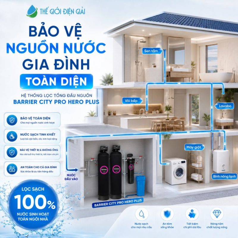 Lọc tổng đầu nguồn Barrier City Pro Hero Plus