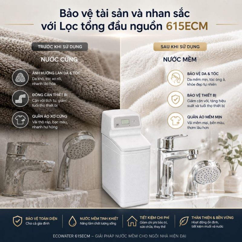 Lọc tổng đầu nguồn Ecowater 615ECM