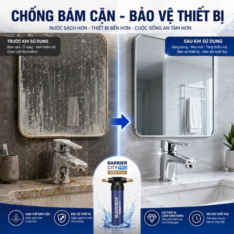 Lọc tổng đầu nguồn Barrier City Pro Hero Plus