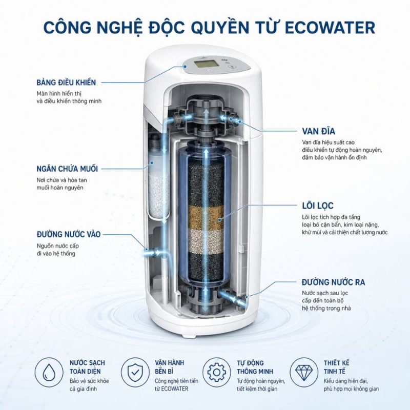 Lọc tổng đầu nguồn ECOWATER 610WHF