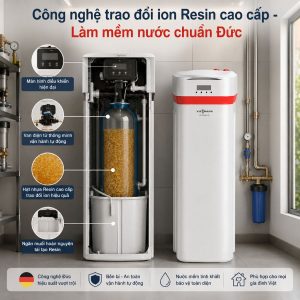 Công nghệ trao đổi ion Resin cao cấp - Làm mềm nước chuẩn Đức